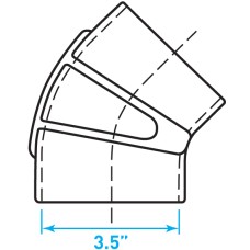 Air Intake 45º Rubber Elbow - 3.5"